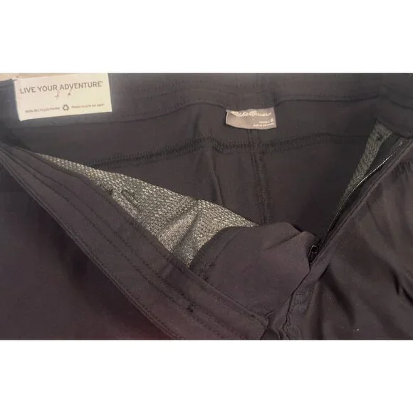 Eddie Bauer Womens Rainier Shorts Black Size 6 Mid Rise Stretch Casual Outdoors - Picture 6 of 7